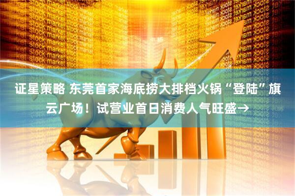 证星策略 东莞首家海底捞大排档火锅“登陆”旗云广场！试营业首日消费人气旺盛→